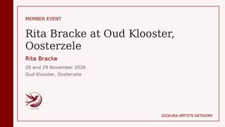 Dizaura Artists Network event card for Rita Bracke at Oud Klooster, Oosterzele