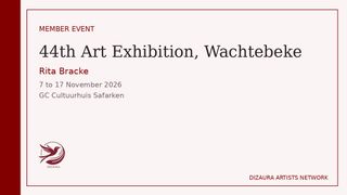 Dizaura Artists Network event card for 44th Art Exhibition, Wachtebeke